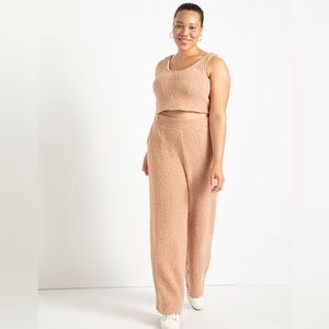 LIKE NEW Eloquii 2pc Fuzzy Tank and Flare Leg Pants Co-ord Set Plus Sz 18/20w